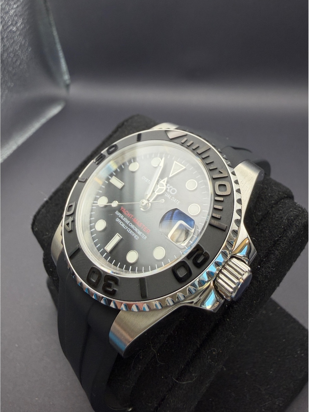 Custom Black Yacht Master Watch Mod